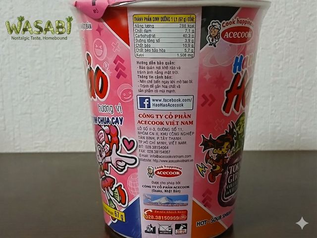 【Mì cốc tiện lợi】Mì Ly Handy Hảo Hảo Tôm Chua Cay 67g