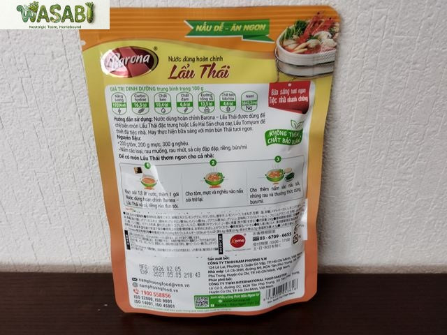 Barona タイ鍋スープの素 / Xốt Gia Vị Hoàn Chỉnh Barona Lẩu Thái