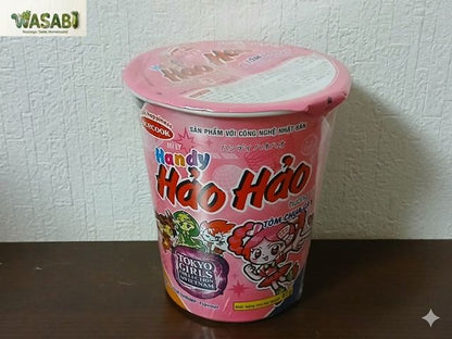 【手軽なカップ麺】ハンディ ハオハオ ピリ辛エビ味 67g / Mì Ly Handy Hảo Hảo Tôm Chua Cay