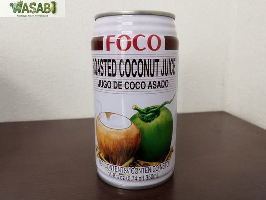 FOCO ローストココナッツジュース 350ml / Coconuts juice/Nước Dừa Nướng FOCO (Lon Nhỏ)